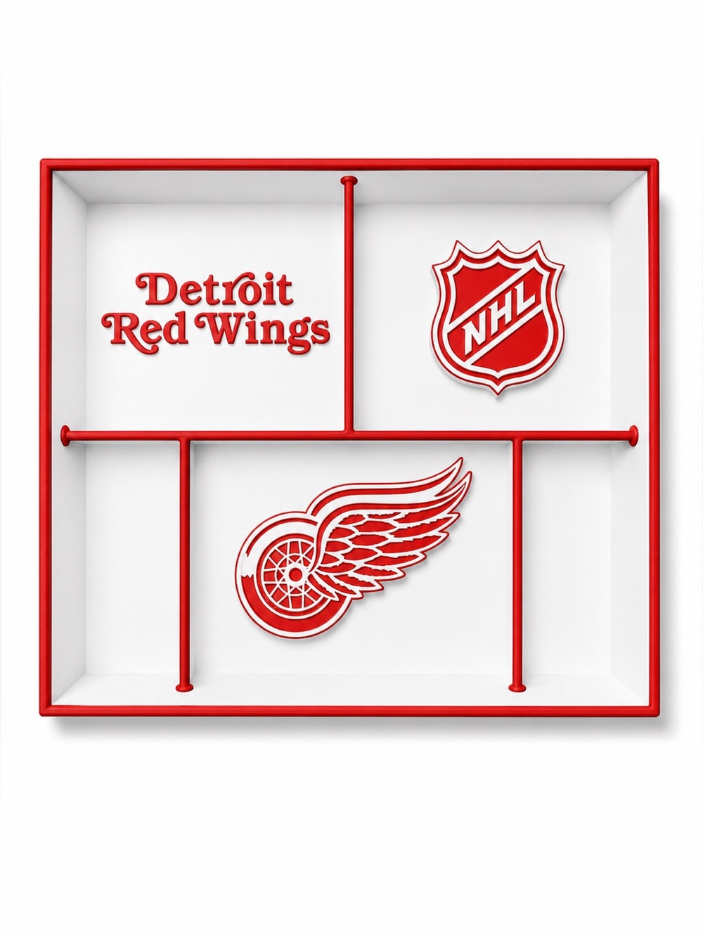 Detroit Red Wings NHL Pocket Dump Tray - For Keys, Wallet, Money, Etc